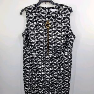 Calvin Klein Womens Plus Sheath Dress 22W Black